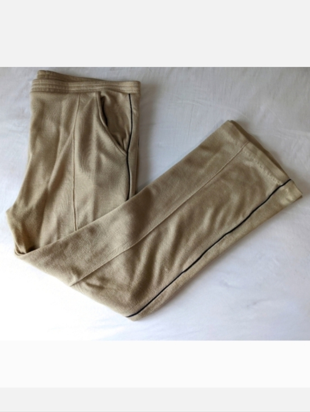 Christian Dior Monsieur Tan Drawstring Sweat Pants with Pockets